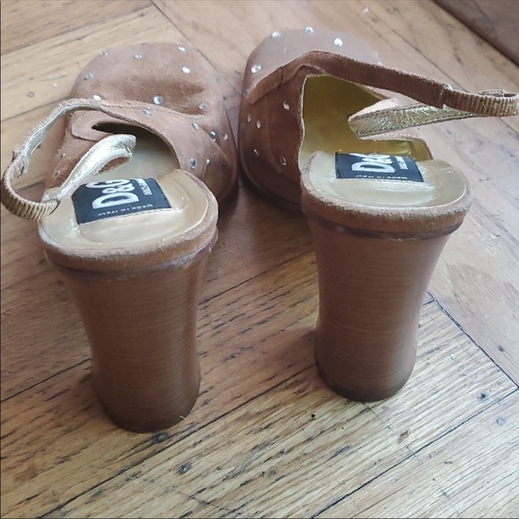 Vintage 90’s Y2K Dolce & Gabbana D&G Suede Block Heel Shoes - Picture 3 of 7